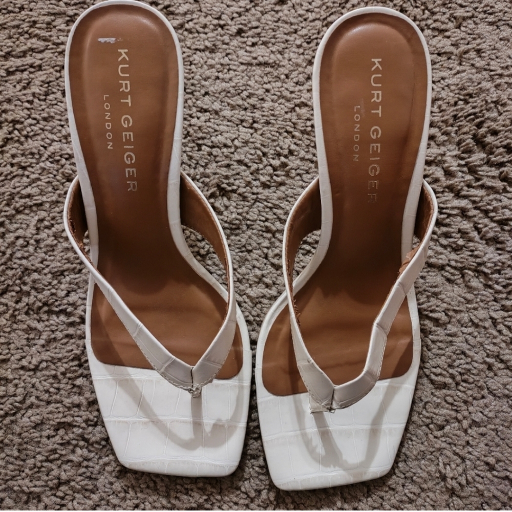 Kurt Geiger Thong Low Kitten Heel Sandals